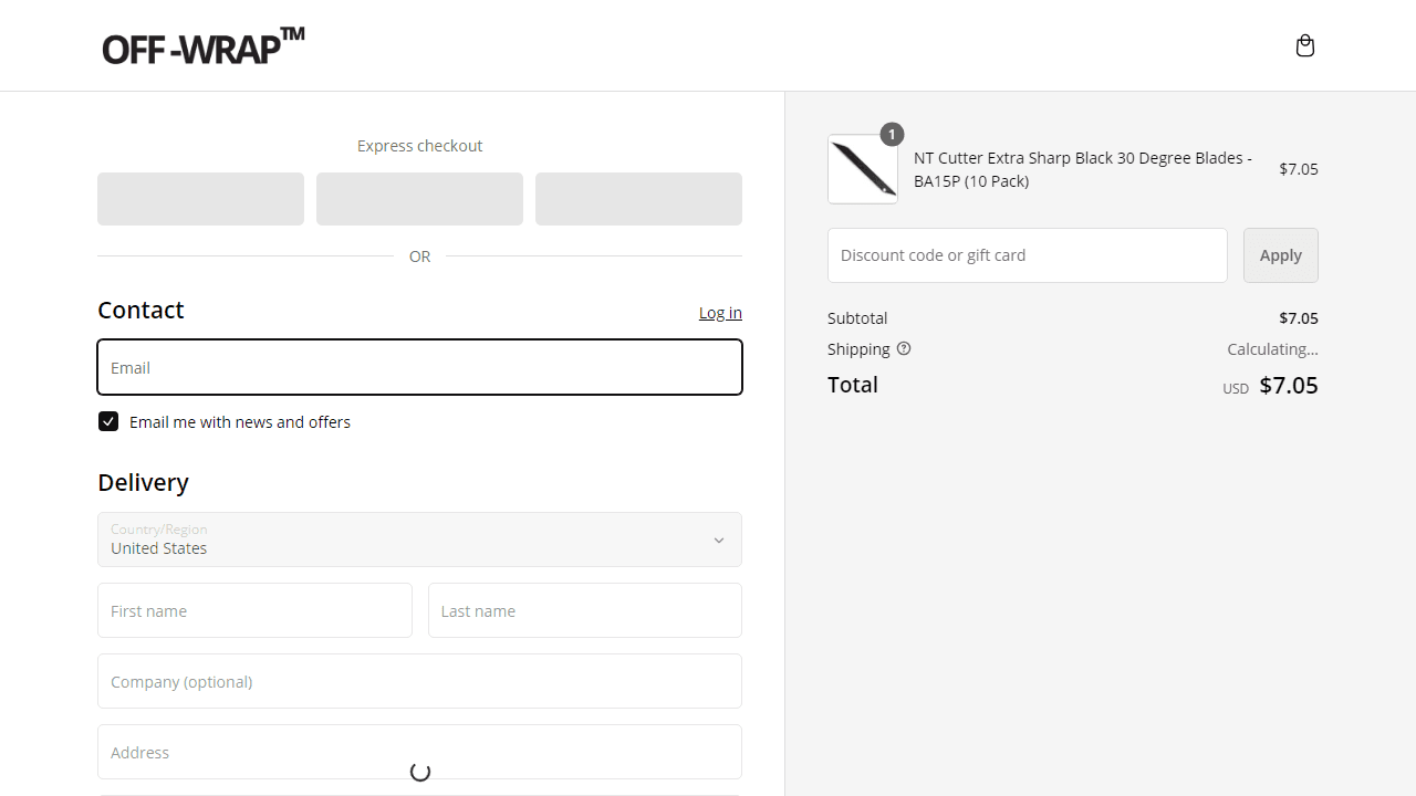How to apply Off Wrap coupon code